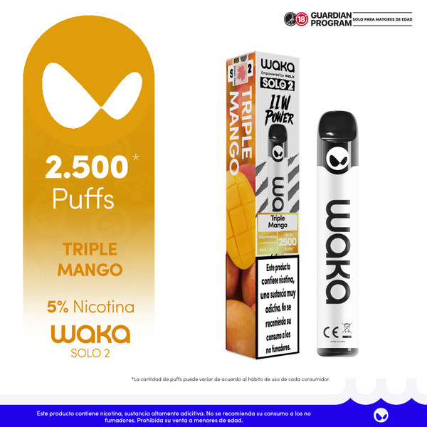 WAKA SOLO 2 2,500 PUFFS DESECHABLE